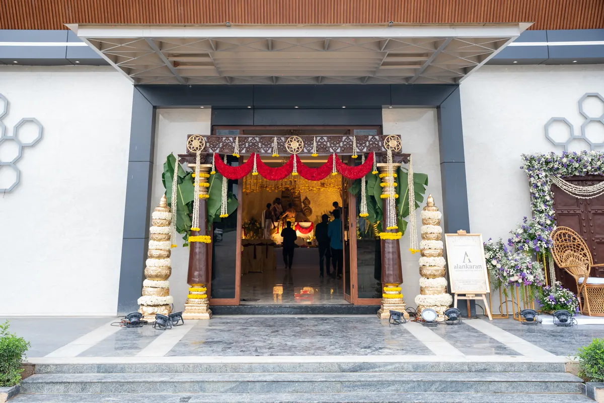 Wedding banquet setting at ALOHA Resorts poolside venue Hyderabad